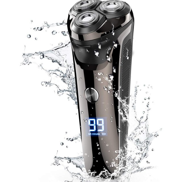 Electric Shaver Rotary Razor Beard Trimmer with Pop-up Trimmer IPX7 Waterproof Hair Trimmer for men