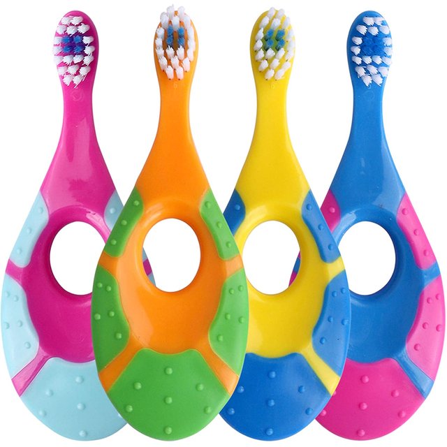 2Pcs Childrens Bucket Soft Bristle Toothbrush, Non Slip Handle, Large End Ultra Dense Soft Bristle Toothbrush, for Kids Gum Care
