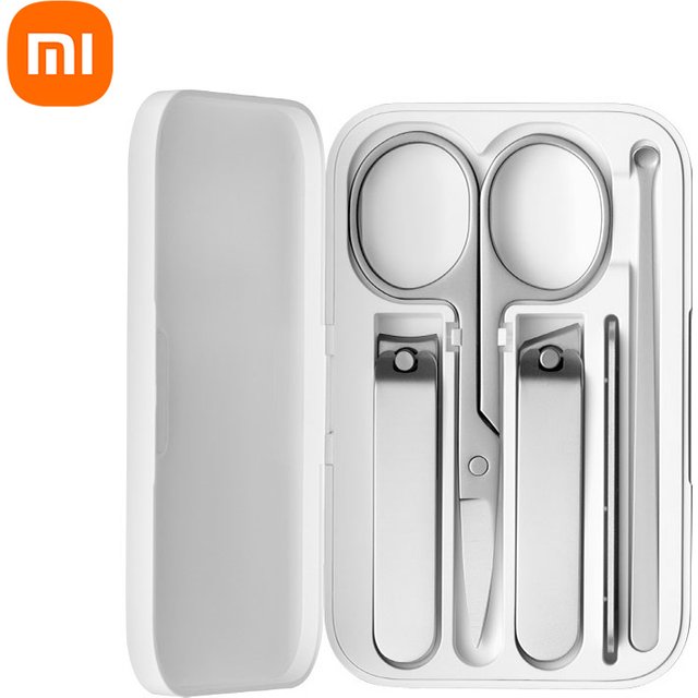 5in1 Xiaomi Mijia Nail Clipper Stainless Steel Set Trimmer Pedicure Care Clippers Earpick Nail File Professional Beauty Tools