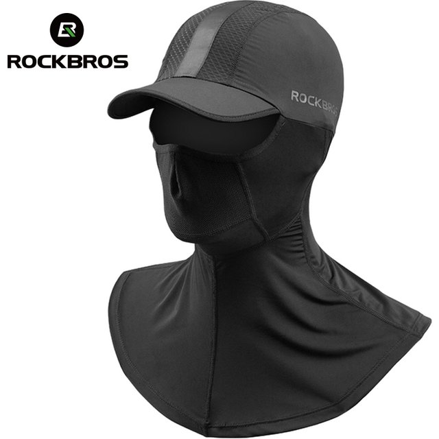 ROCKBROS Bicycle Face Masks Spring Summer Ice Silk Mask Fishing Bandana Running Sport Bike Face Mask Sun Portection Hat