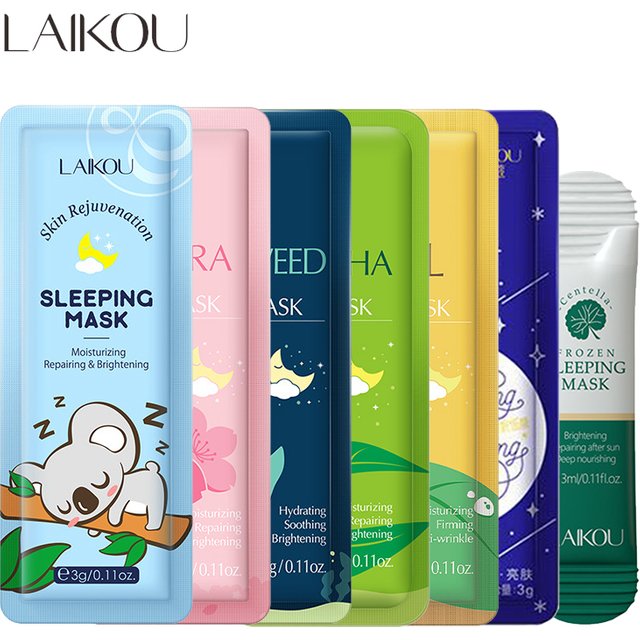 LAIKOU 7 pièces masque Facial hydratant hydratant dormir feuille masques réparateur et nourrissant