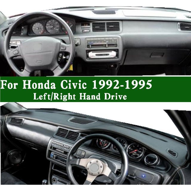 For Honda Civic EX EG DX HB EH2 EG6 1992-1995 Dashmat Dashboard Cover Instrument Panel Sunscreen Insulation Anti-Dirt Proof Pad
