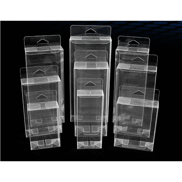 Transparent PVC Gift Box With Hook Clear Plastic Box for Mobile Phone Case Cosmetics Packaging Plastic Storage Box 50pcs/lot
