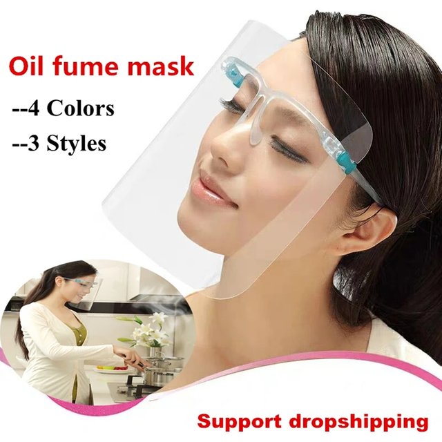 Bouclier facial Transparent de cuisine, lunettes Anti-huile et oignon, masque de protection