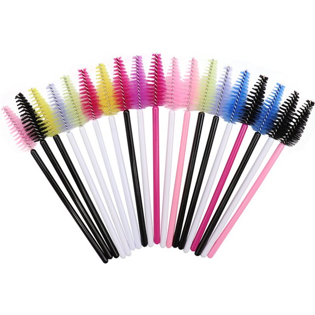 50pcs Eyelash Eyebrow Brush Water Drop Shape Nylon Material Lashes Makeup Brushes Eyelash Extension Beauty Tools Mascara Wand