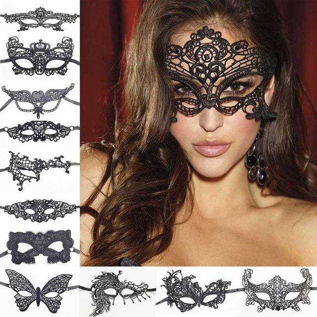 Masque en dentelle sexy pour femmes, mascarade pour les yeux, masques de fête d'Halloween, bal