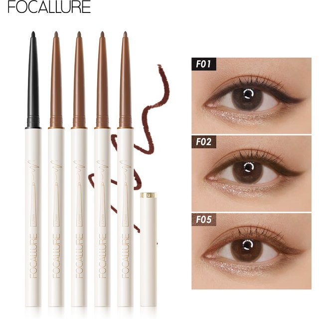 FOCALLURE – crayon Eyeliner Gel imperméable, Ultra-fin, 1.7mm, doux, facile à porter, pigment élevé,