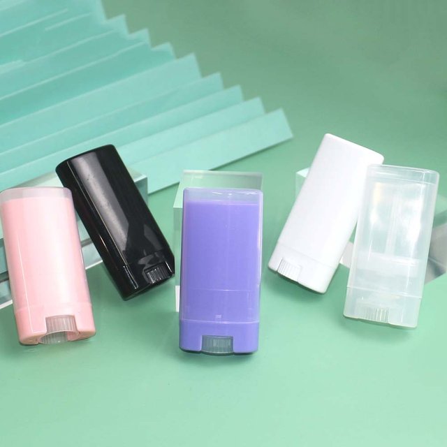 5 pièces/lot 15ml/15g vide ovale baume à lèvres Tube en plastique blanc solide parfum déodorant