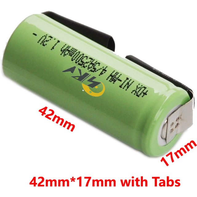 NIMH 2500mAh 17mm*42mm 4/5A 1.2V Battery for Replacement Toothbrush Battery of Braun Oral-B Triumph Type