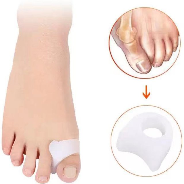 1 Pair Toe Silicone Bunion Guard Foot Care Orthopedic Toe Separators Finger Toe Separator Correction Pad Foot Care Tool