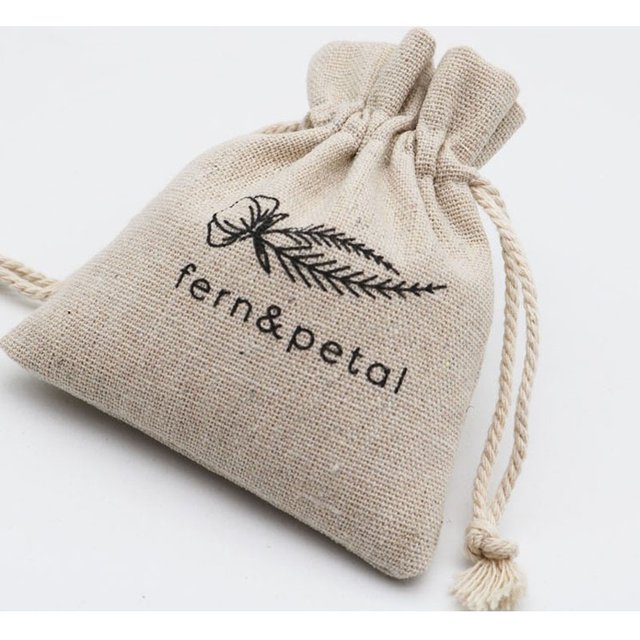 Custom Cotton Linen Gift Bags 7x9cm 8x11cm Jewelry jute Small Dust Sack Makeup Muslin Drawstring Pouch
