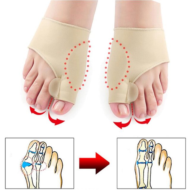 1Pair Toe Separator Hallux Valgus Bunion Corrector Hammer Toe Straightener Foot Pain Relief Orthopedic Pedicure Tools Foot Care