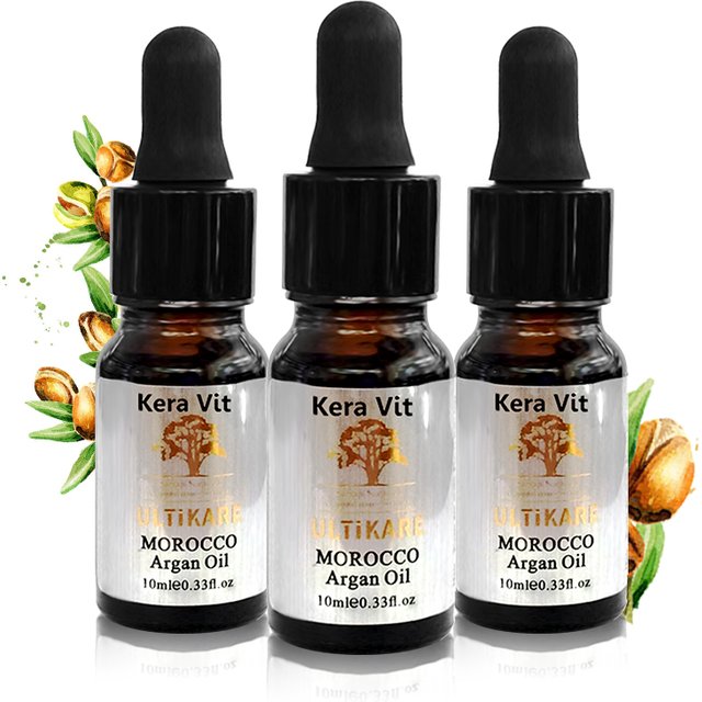 Ensemble de soins capillaires à l'huile d'argan marocaine 3 pièces * 10 ml Huile de soin capillaire pour tous types de cheveux Traitement du cuir chevelu - Produit de soin capillaire en vente chaude