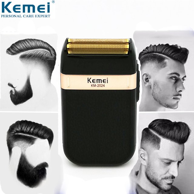 Kemei Electric Shaver for men Twin Blade Waterproof Reciprocating Cordless Razor USB Rechargeable Shaving Machine Barber Trimmer