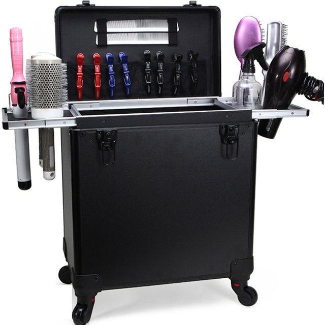 Hot! Hairdresser Makeup Artist Luggage Toolbox Trolley Hair Stylist Suitcase Barber Large Capacity Personality Hairdressing Kit