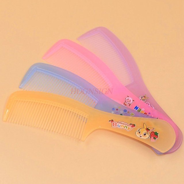 tooth comb Cartoon Comb Anti Static Cute Coarse Fine Tooth Makeup Massage Plastic Child Hairbrush Hairdressing Supplies Portable