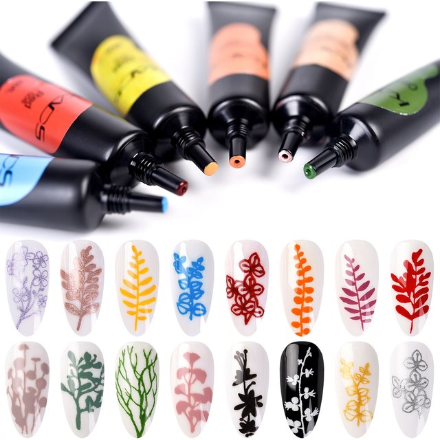 KADS Stamping Gel Polish 8ml Gel Paint Nail Polish for Stamping Print Black White UV Gel Vanish for Nail Art Stamp Plate Tool