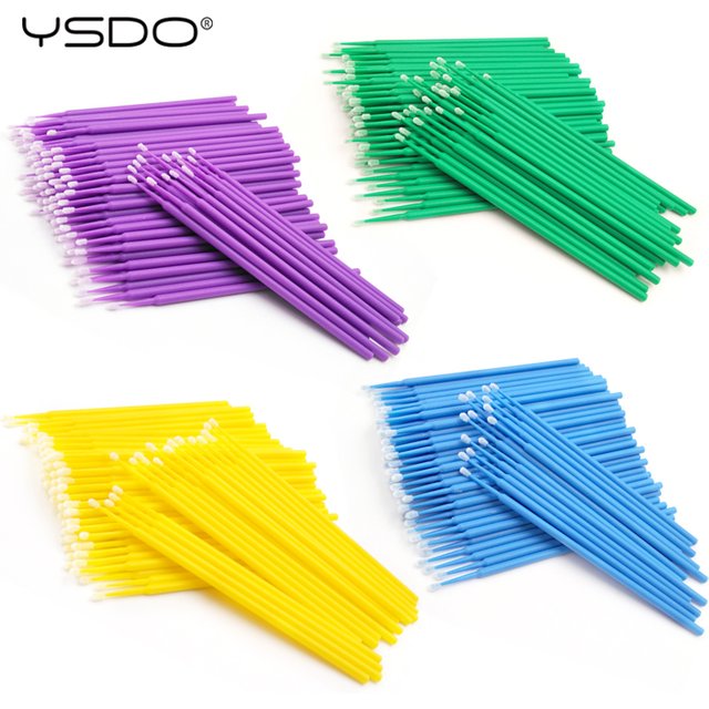 Nouveau 100 pièces coton-tige jetable maquillage faux cils cils individuels mascara applicateurs