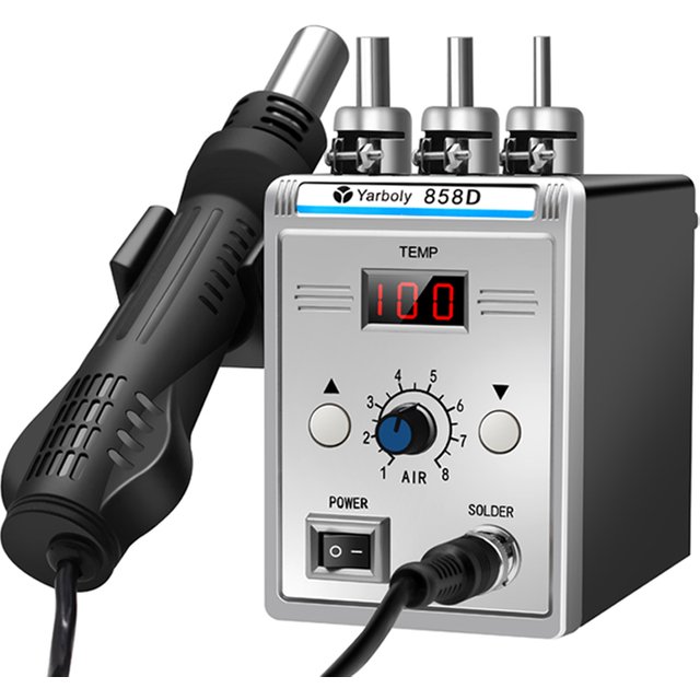 Hot Air Gun 858D BGA Rework Solder Station Heat Gun 220V 700W Hair Dryer For Soldering SMD SMT Welding Repair Tool