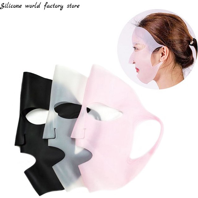 Silicone monde Silicone masque facial réutilisable hydratant Lifting raffermissant Anti-rides visage