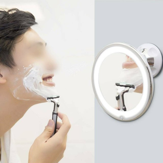 Makeup Mirror 10x Magnifying Mirror 14 Led Light Wall Suction Cosmetic Touch Screen Vanity Table Magnification Cosmetic Mirrors