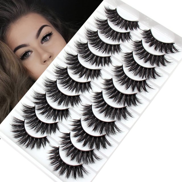 Makeup 3D Faux Mink Lashes Natural Fluffy False Eyelashes Wholesale Wispy Thick Long Natural Eye Makeup Tools Eye Lashes 3DA39