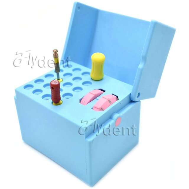 20Holes Dental Endodontic Endo Root Canal Files Holder File Dispenser Oral Care Tools Measuring Ruler Box Dental Tools