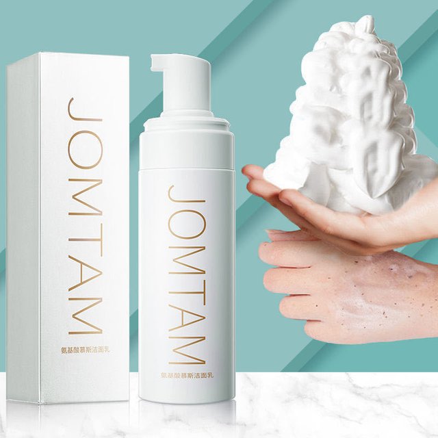 Amino Acid Facial Cleanser Face Wash Cleansing Mousse Moisturizing Oil Control Shrink Pores Makeup Remover Creamy Foam Skin Care
