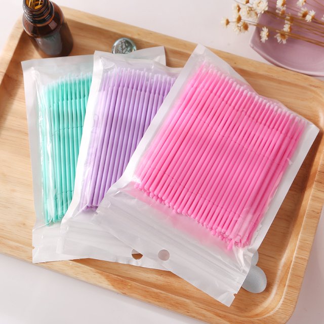 Micro brosse jetable, baguettes de Mascara, applicateur, écouvillon pour enlever les cils,