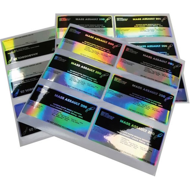 Customized Holographic Color Change Rectangle Stickers Printed Black Glossy Rainbow Perfume Bottle Package Personalized Labels
