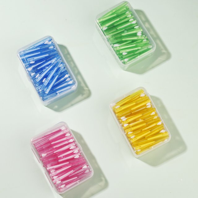 60 Pcs/Box Toothpick Dental Interdental Brush 0.6-1.5Mm Cleaning Between Teeth Oral Care Orthodontic I Shape Tooth Floss