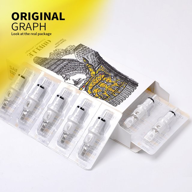 QUELLE 20Pcs Tattoo Ink Cartridge Needles RL/RS/M1/RM # 0.3/0.35mm Disposable Permanent Makeup Tattoo Supplies
