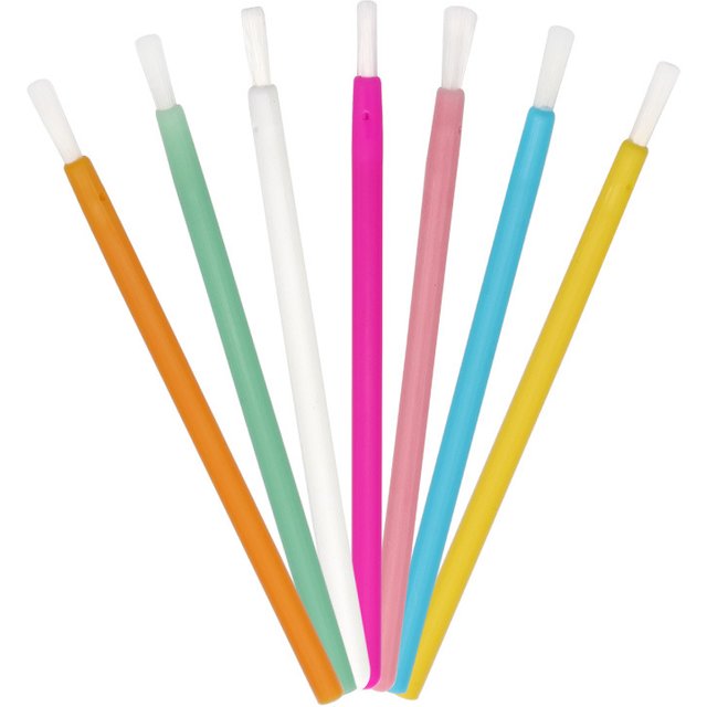 50 Pcs Disposable Nylon Lip Brush Lipstick Lip Glossy Wands Clean Applicator Lip Eyeshadow Gloss Brushes Cosmetic Makeup Tools