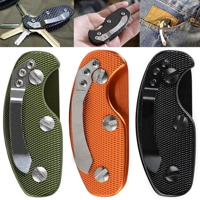 Porte-clés intelligent en aluminium, Clip, dossier, boîtier de porte-clés, outils de poche Edc