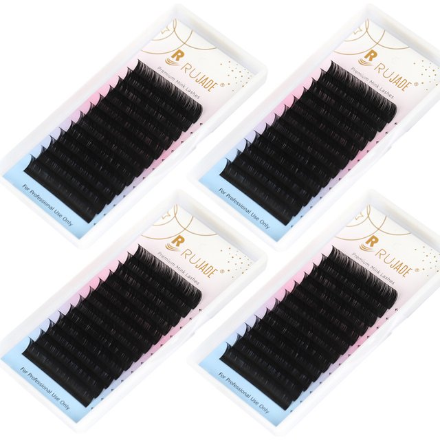 Lashrujade 12 rangées Classic Personal Lash extensions Mascara en soie Soft Natural Cashmere Mascara professionnel