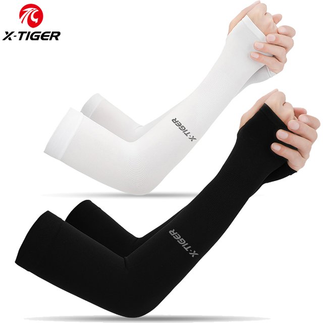 X-TIGER Cycling Arm Sleeves Ice Fabric Anti-UV Sunscreen Running Cycling Sleeve Outdoor Sport Cycling Arm Warmers Men Women