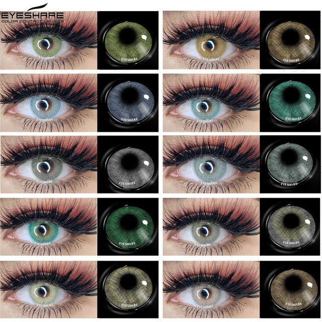 EYESHARE 2pcs Color Contact Lenses Brazil Girl Series Soft Colored Lenses Cosmetic Eye Lenses Color Contact Lenses for Eyes