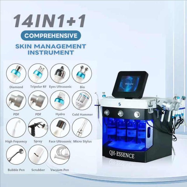 Portable Professional 14 in 1 Aqua Peeling Machine Hydro Oxygen Facial Diamond Dermabrasion Machine Hydro Facials Machine
