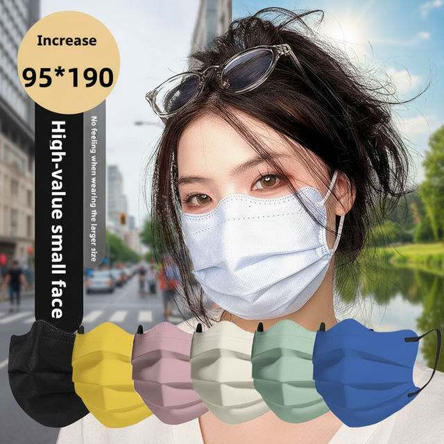 10colors Disposable Face Mask Breathable 3layer Morandi Color Protective Face Cover V-face Anti Dust Mask