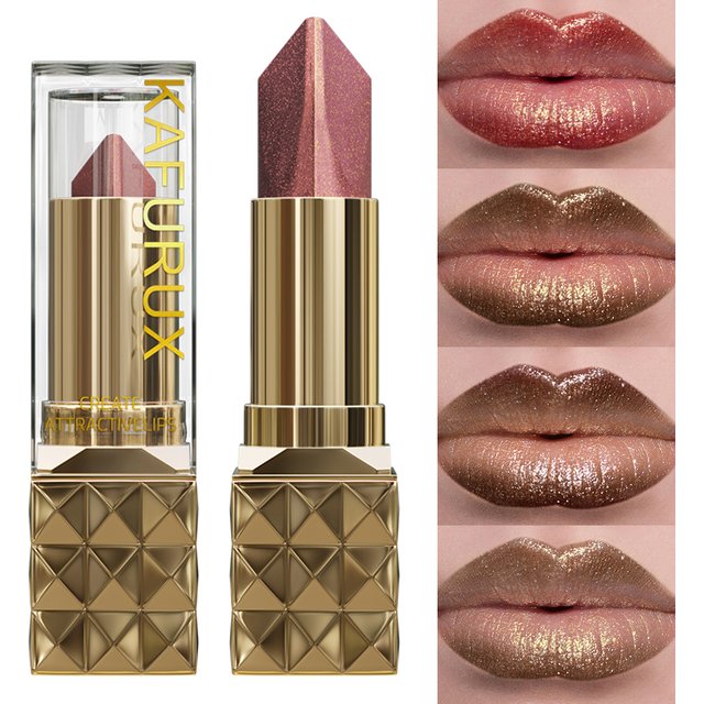 Two Tone Colors Lip Liner Pen with Glitter Matte Velvet Finish Smooth Metallic Lipstick Pearlecescent Lip Tint Makeup Gifts