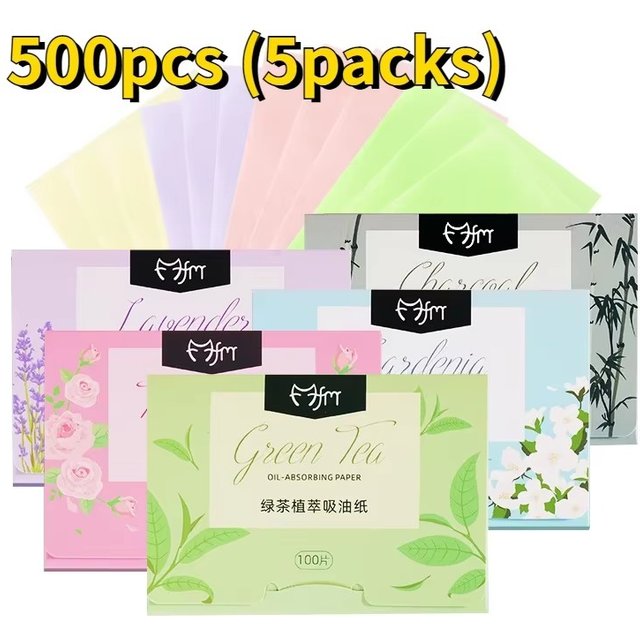 100-500pcs Facial Oil Blotting Paper Matte Face Wipes Oil Control Oil-absorbing Face Cleaning Beauty Makeup Tools Accessories