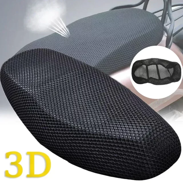 Universal Motorcycle Seat Cover Breathable 3D Mesh Cushion Cover Protecting Sunscreen for Motorcycle Electric Scooter