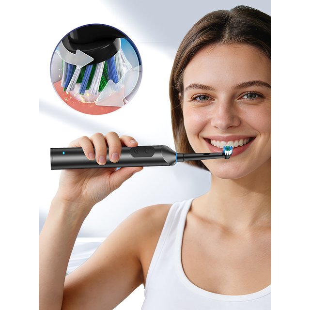 Rotary Electric Toothbrush for Adults 5 Modes Smart Rechargeable Auto Tooth Brushes with 4 Replacement Heads for Deep Cleaning
