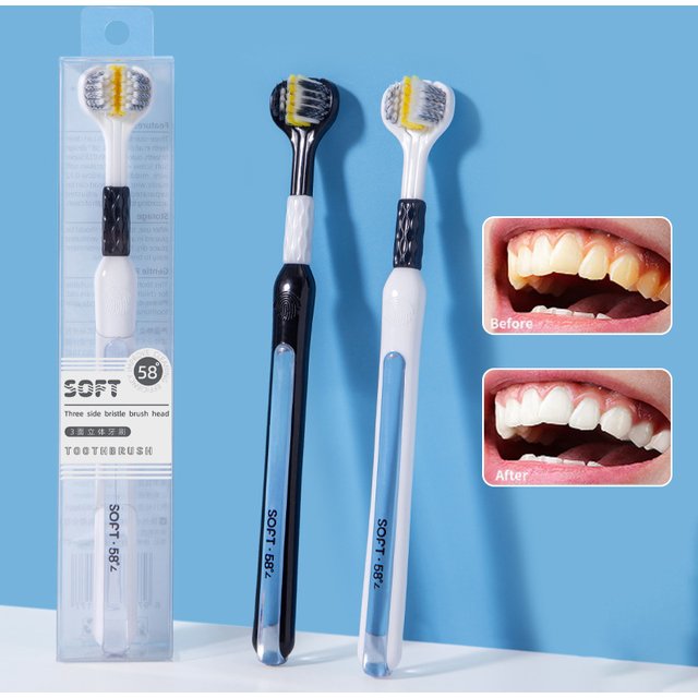 Three Sided Soft Hair Tooth Toothbrush Adult Toothbrush Ultra Fine Soft Bristle Oral Care Teeth Brush For Oral Health Clean