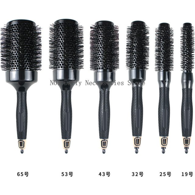 Peigne à cheveux antistatique noir professionnel 1/6 pièces, peigne rond haute température, brosse à cheveux, peigne démêlant, outils de coiffure 2 #