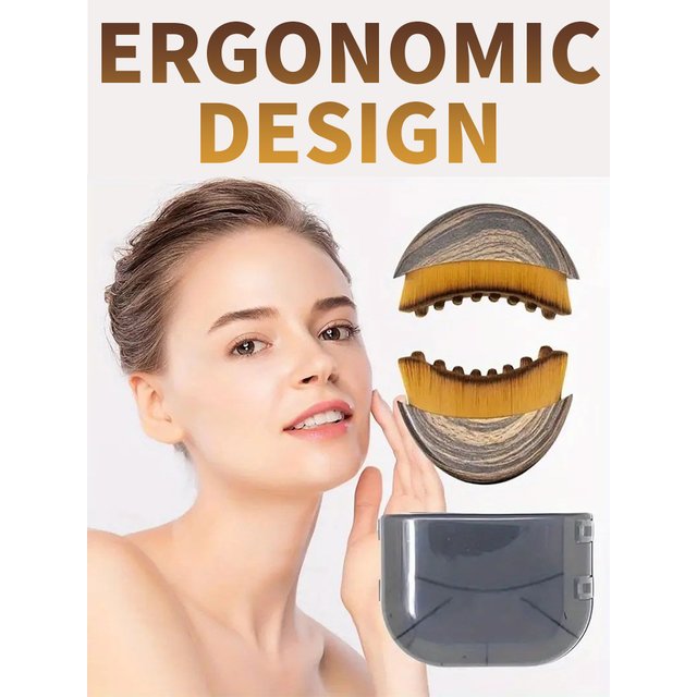 Wooden Lymphatic Drainage Massage Brush, Ergonomic Design for Easy Grip, Reduces Facial Puffiness, Relaxes Muscles, Improves Cir