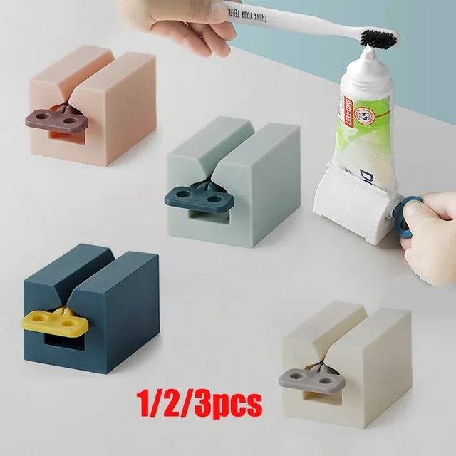 1/2/4pcs Toothpaste Squeezer, Toothpaste Holder, Oral Care Tool Tube, Cosmetics Squeezer, Facial Cleanser Rolling Squeezer