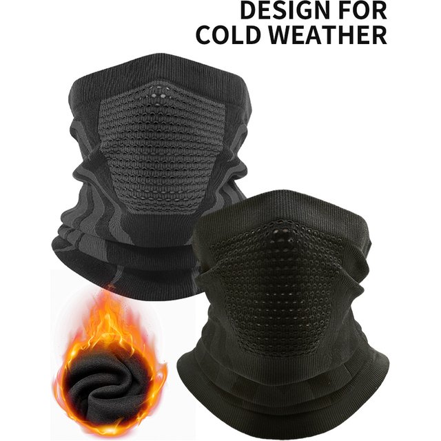 Winter Neck Warmer Gaiter Warm Polar-Fleece Balaclava Unisex Full Face Mask Winter Sports Cap Skiing Face Cover Neck Warmer