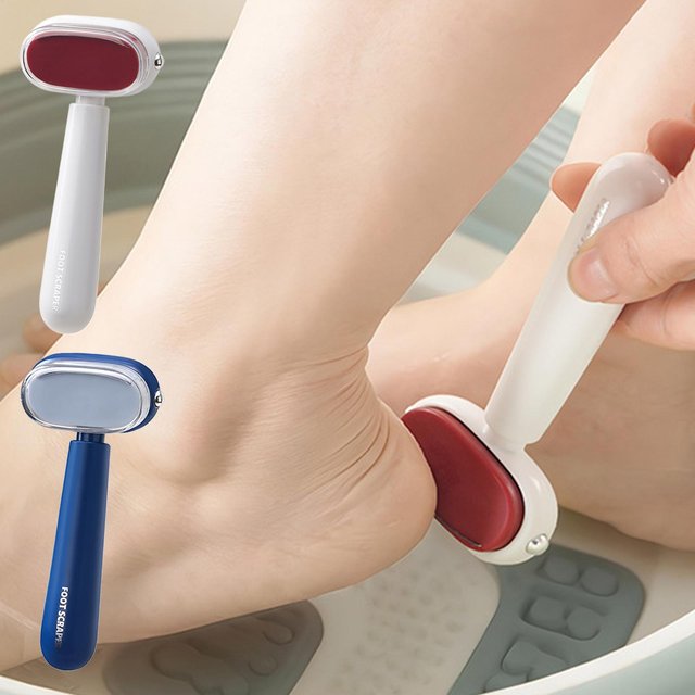 Foot File Double-Sided Stainless Steel Reusable Pedicure File Foot Care Products for Dry Dead Skin Care Heel Grooming