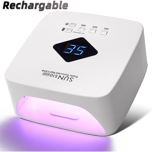 Rechargable UV LED Nail Lamp Dryer With HD Display Smart Nail Drying Lamp for Fast Dry Curing All Gel Nail Polish Manicure Tools